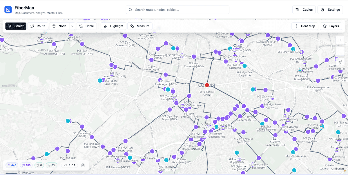 FiberMan Network Visualization